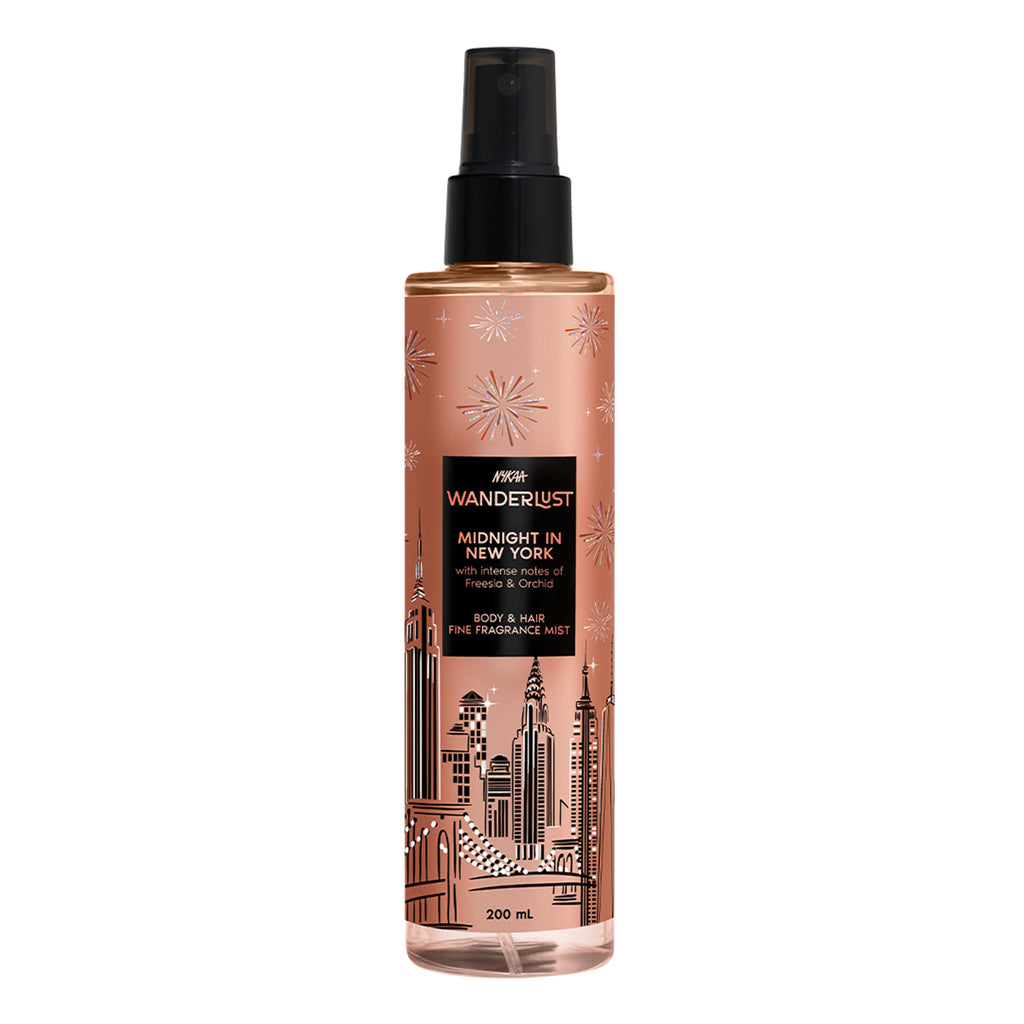 Midnight in New York Hair & Body Mist Long-Lasting Night Fragrance Orchid Caramel
