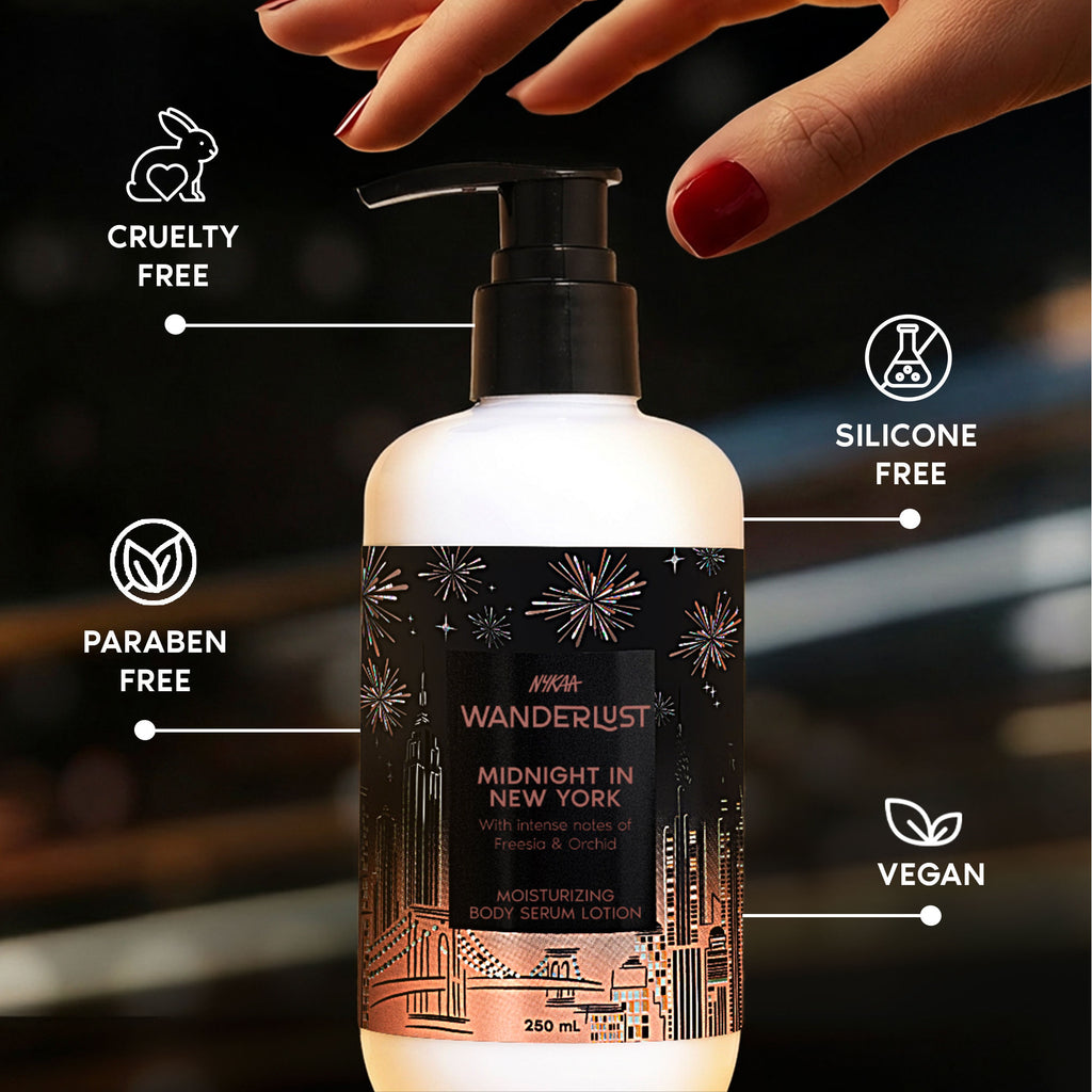 Midnight in New York Moisturising Brightening Body Lotion Niacinamide Vit E Orchid