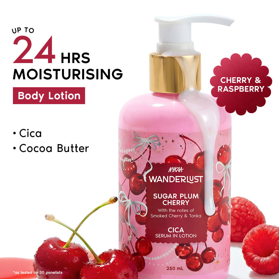 Sugar Plum Cherry Perfume Body Lotion - Upto 24 Hrs Moisturisation