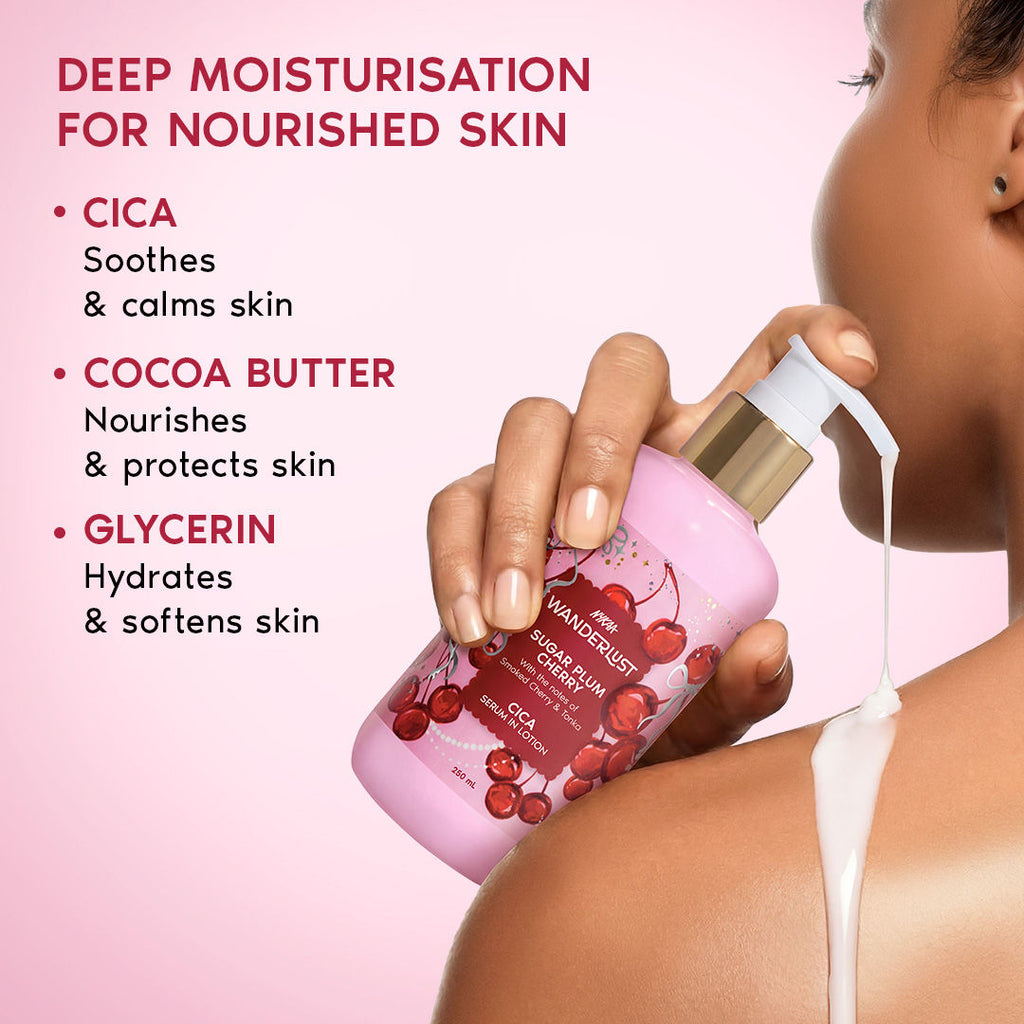 Sugar Plum Cherry Perfume Body Lotion - Upto 24 Hrs Moisturisation