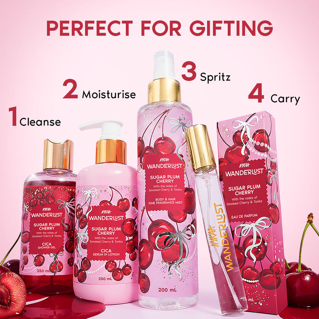Sugar Plum Cherry Perfume Body Lotion - Upto 24 Hrs Moisturisation