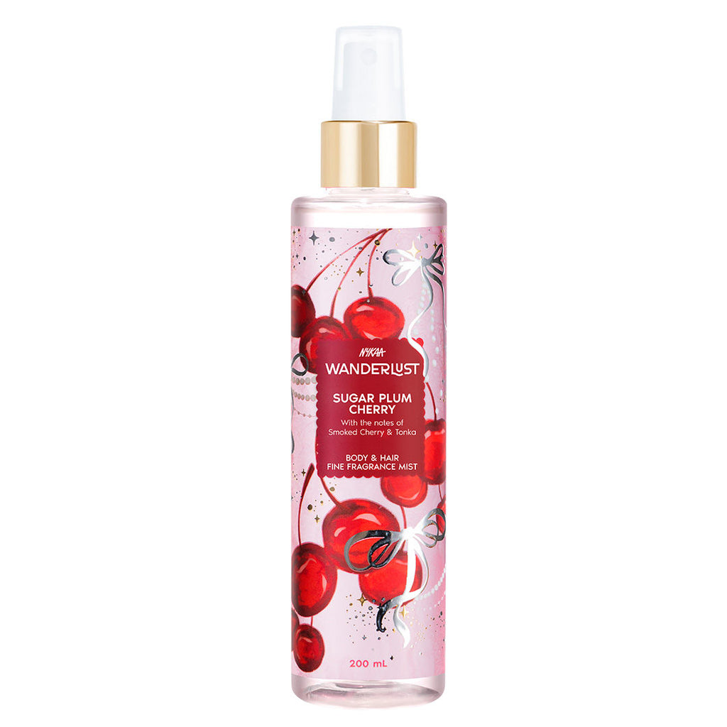 Sugar Plum Cherry Body & Hair Perfume Mist Long Lasting Fragrance (Raspberry, Rose)