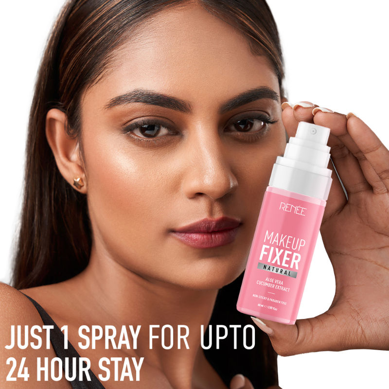 RENEE Natural Makeup Fixing Spray, Alcohol-Free, Hydrating, Dewy Finish, With Aloe Vera & Cucumber
