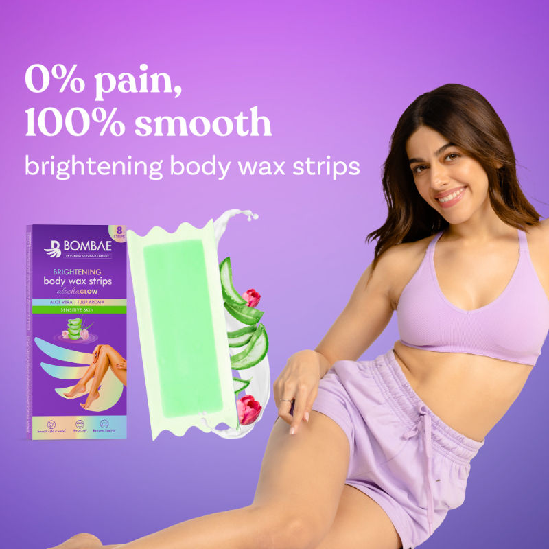 Women Full Body Wax Strips For Sensitive Skin- (8+2 Strips) - Hair Removal With Aloe Vera Gel