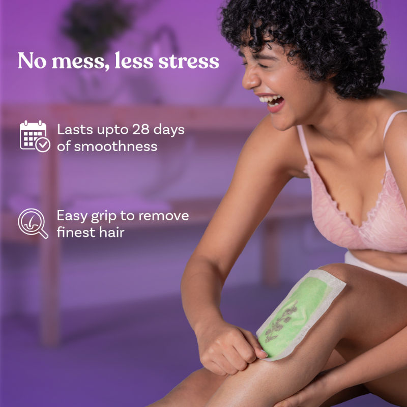 Women Full Body Wax Strips For Sensitive Skin- (8+2 Strips) - Hair Removal With Aloe Vera Gel