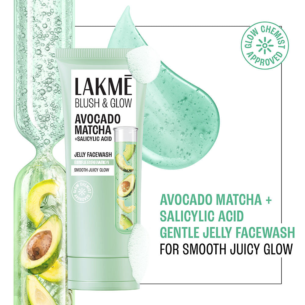 Blush & Glow Avocado Matcha + Salicylic Acid Jelly Face Wash - 150g