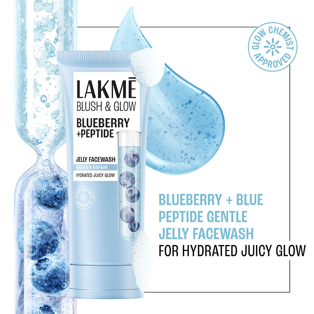 Blush & Glow Blueberry + Peptide Jelly Face Wash - 150g