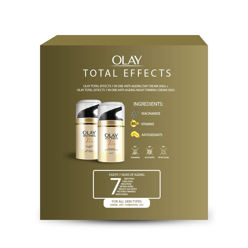 Total Effects Slay All Day With Day & Night Cream, Fights 7 Signs of Ageing With Niacinamide