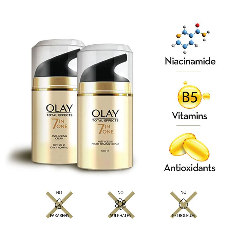 Total Effects Slay All Day With Day & Night Cream, Fights 7 Signs of Ageing With Niacinamide