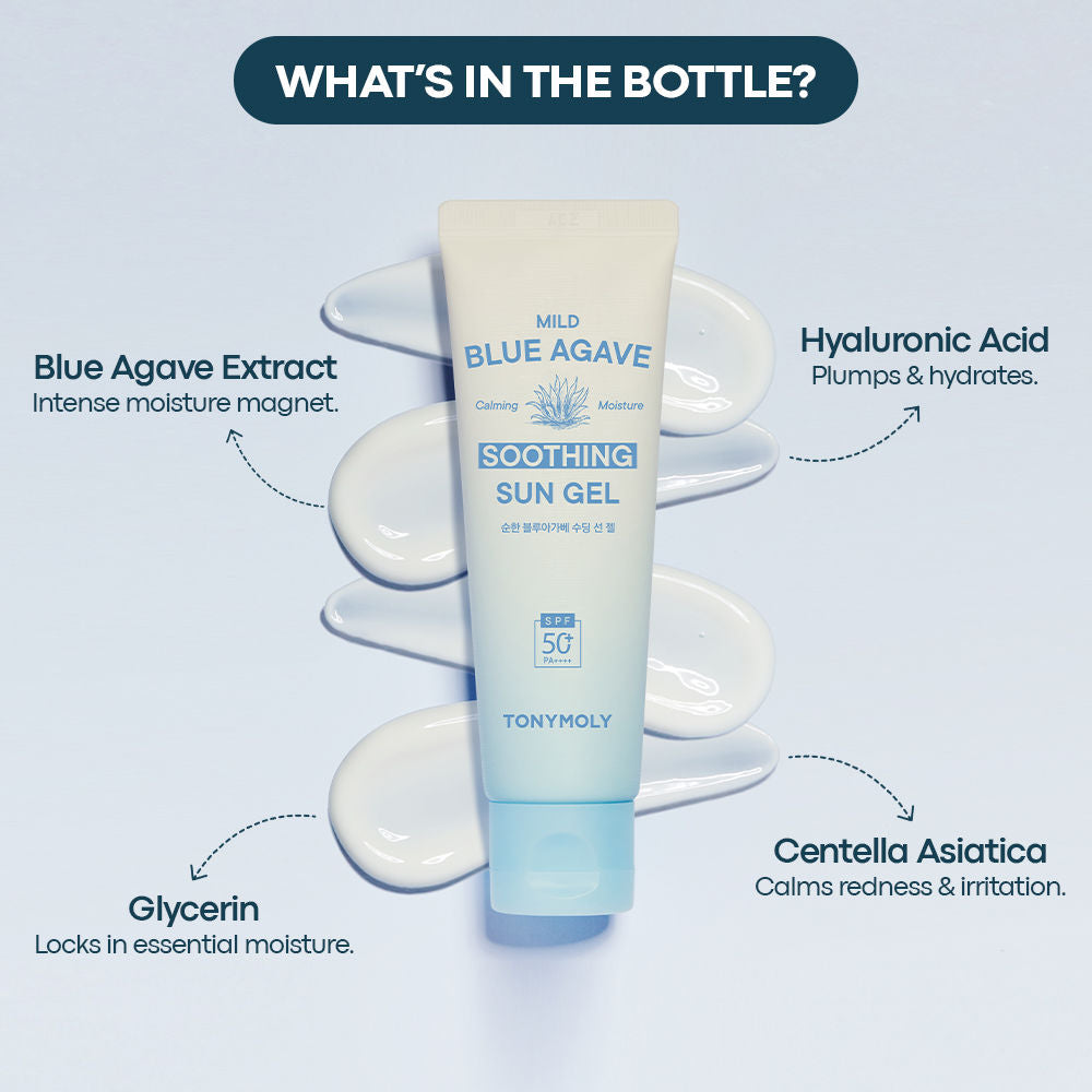 Korean Mild Blue Agave Soothing Sun Gel For Sensitive Skin SPF 50+ PA++++