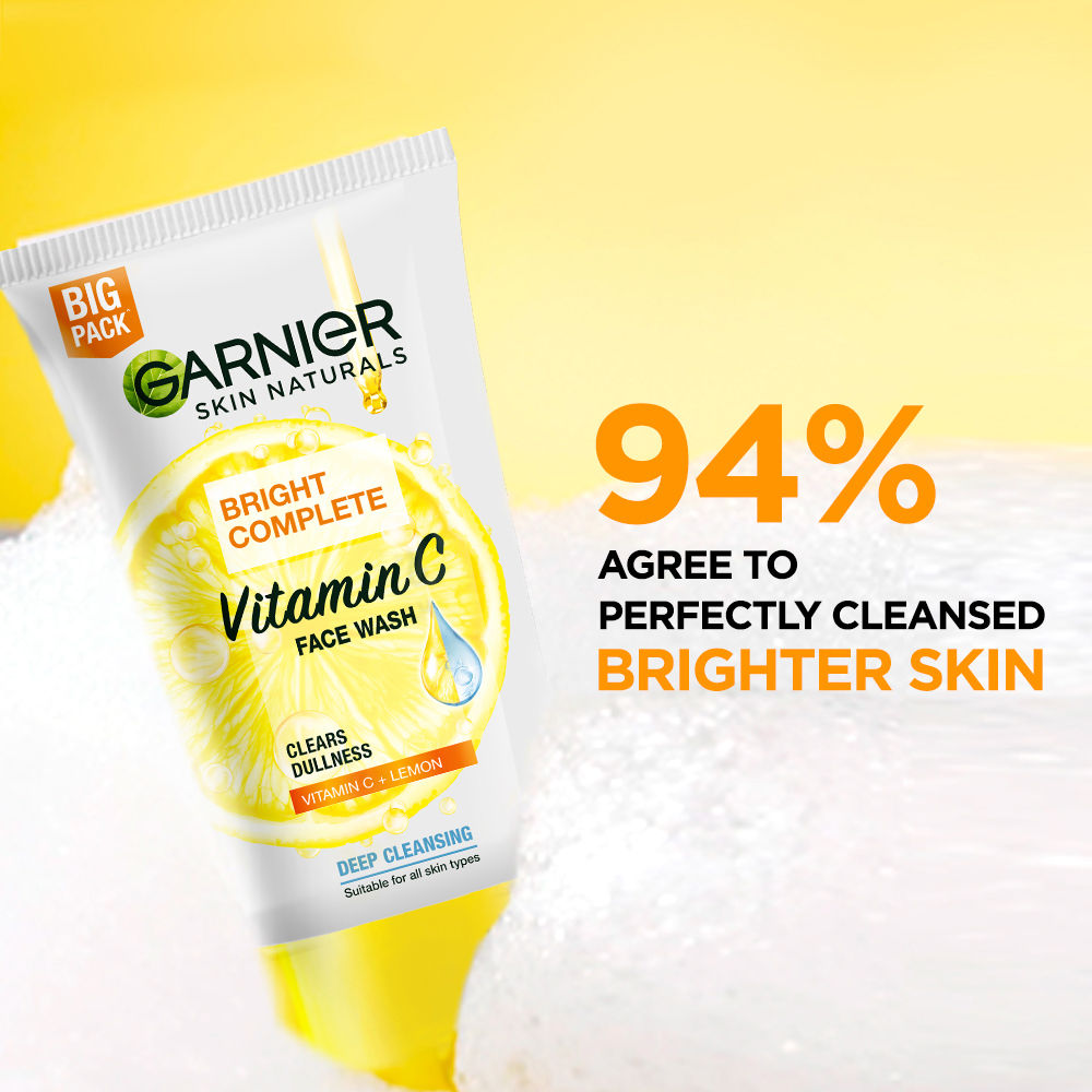 Vitamin C Gel Face Wash for Brighter Skin Gently Cleanses Skin & Removes impurities