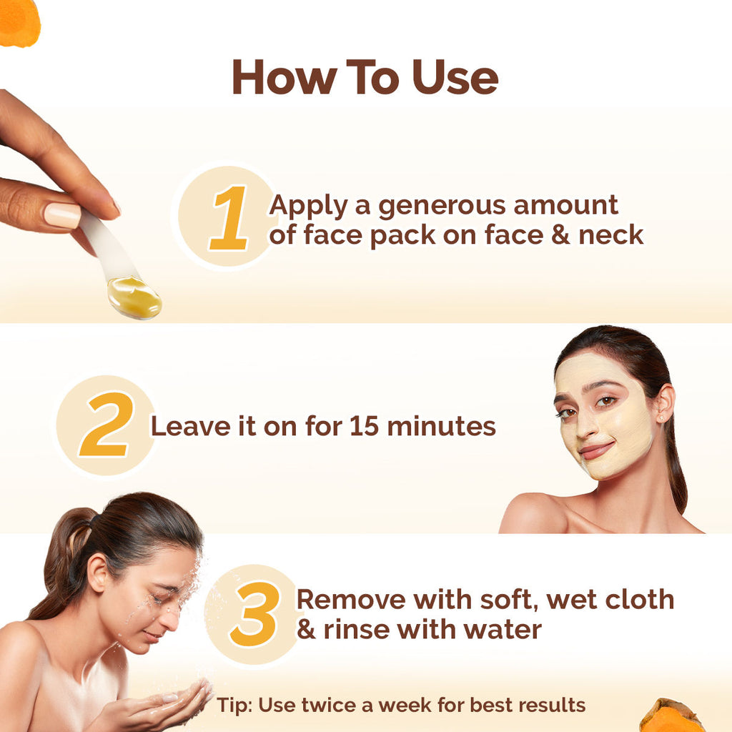 Ubtan Detan Face Pack Reduces Tan, Adds Glow, with Saffron & Turmeric for Radiant Skin