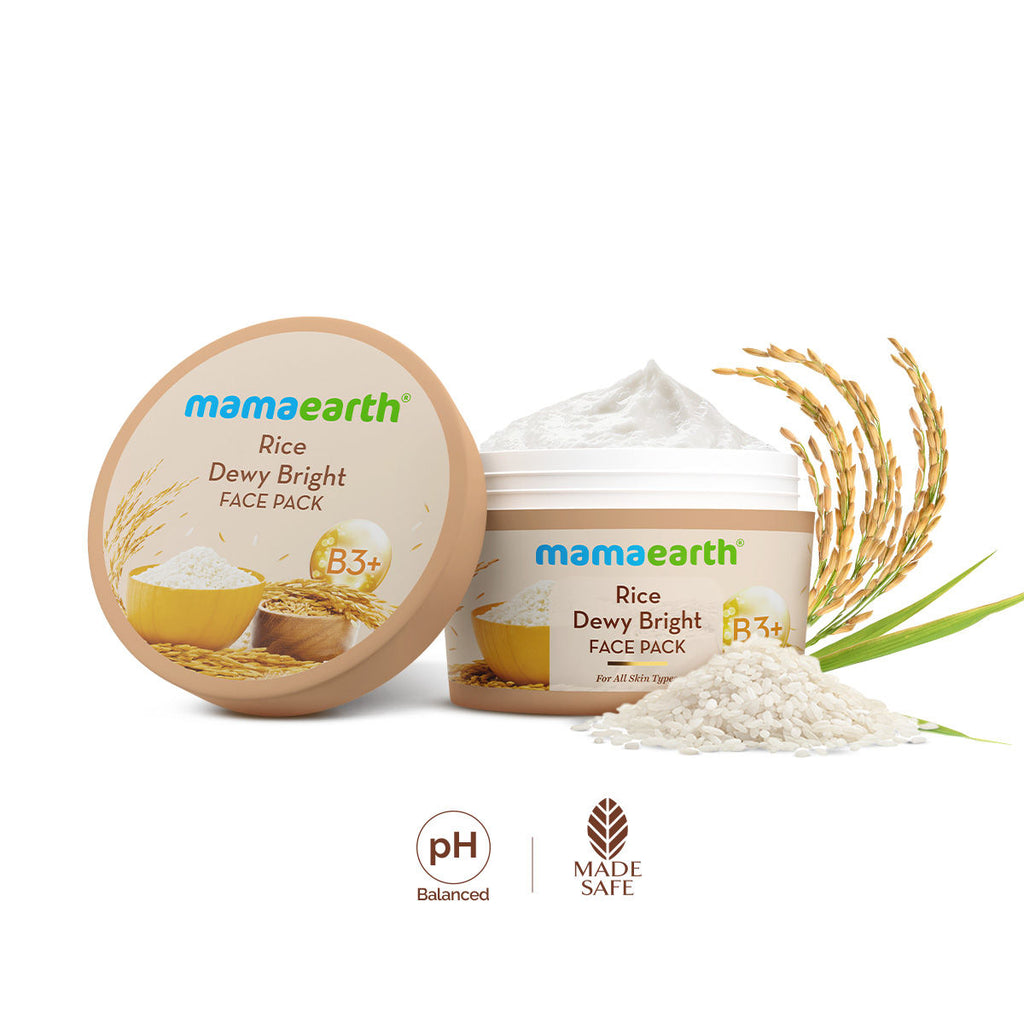 Rice Dewy Bright Face Pack Glass Skin Glow with Rice Water & Niacinamide