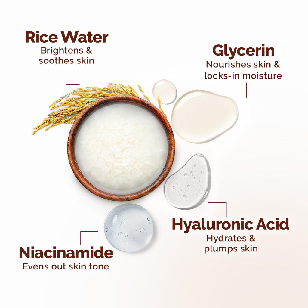 Rice Dewy Bright Face Pack Glass Skin Glow with Rice Water & Niacinamide