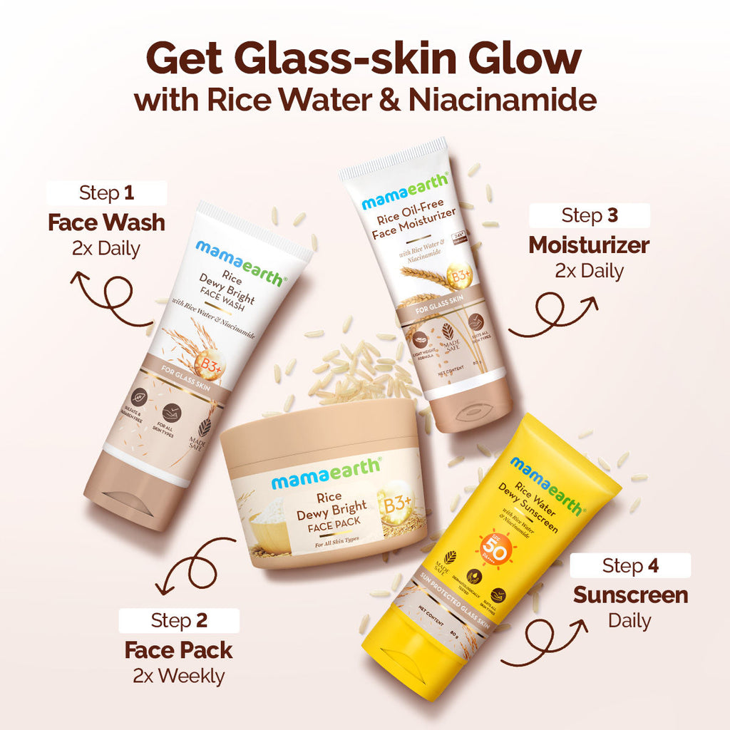 Rice Dewy Bright Face Pack Glass Skin Glow with Rice Water & Niacinamide