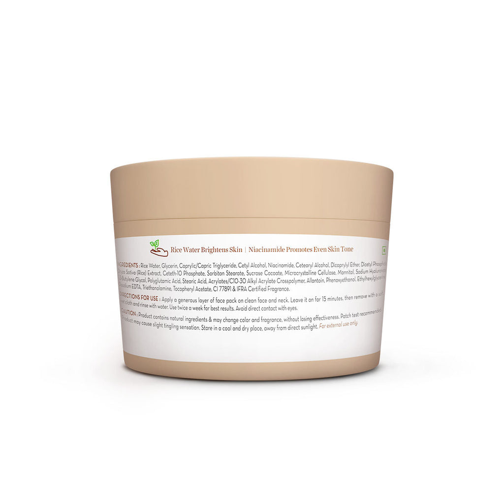 Rice Dewy Bright Face Pack Glass Skin Glow with Rice Water & Niacinamide