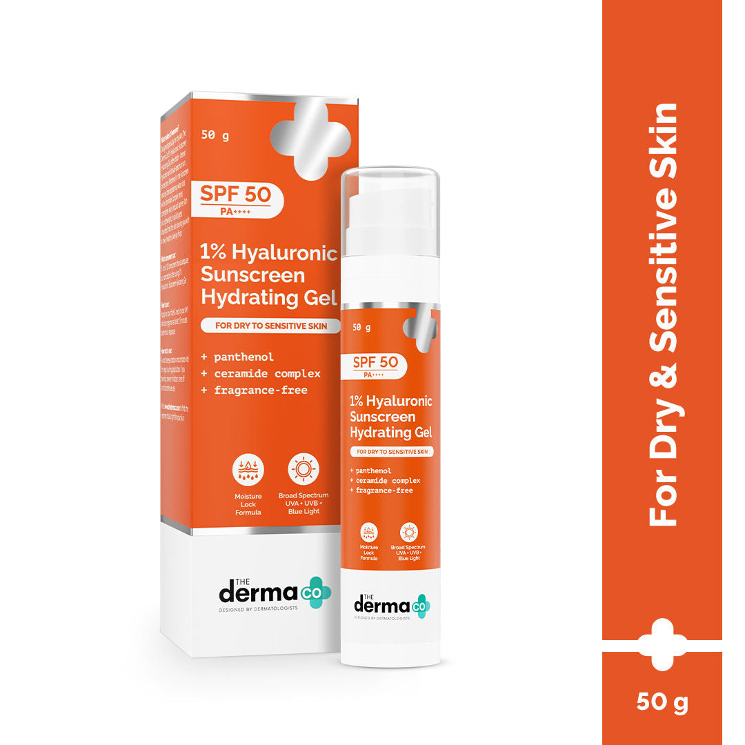 1% Hyaluronic Sunscreen Hydrating Gel Spf 50 Pa++++ For Dry & Sen... - In-Vivo tested