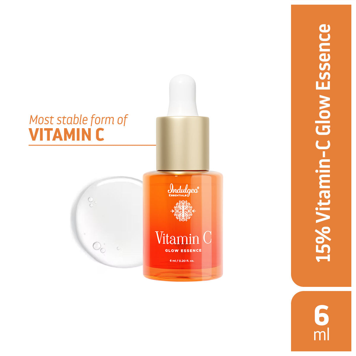 Vitamin C Glow Essence, Antioxidant - Rich Skin Brightening Face Serum - 6ml