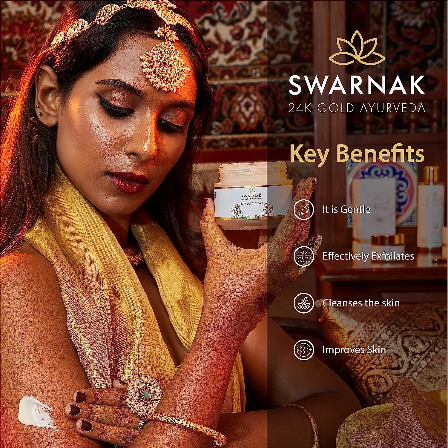24K Gold Ayurveda Rich Body Cream