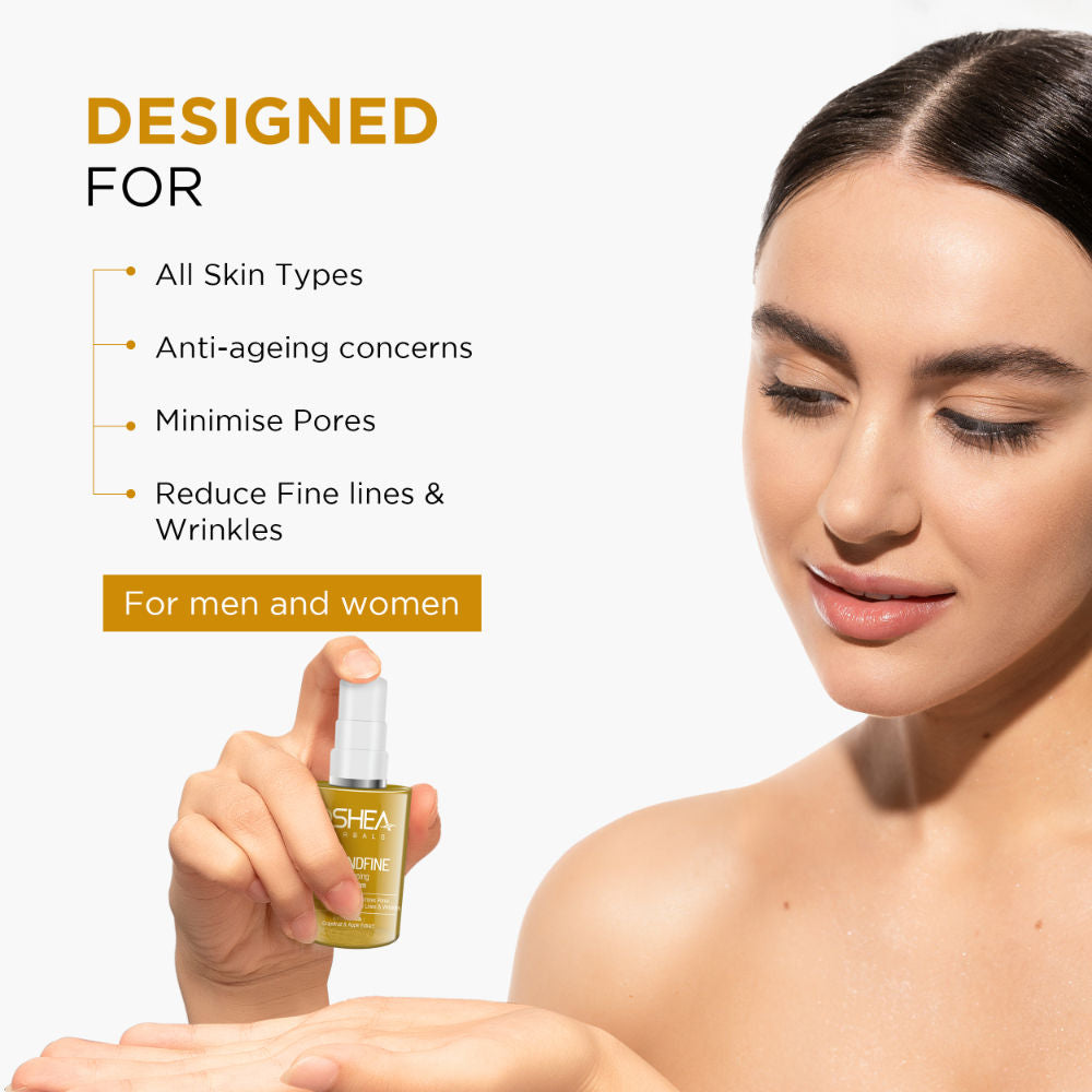 Almondfine Face Serum With Grapefruit & Apple Extracts Reduces Wrinkles & Fine Lines