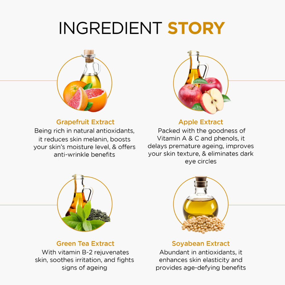 Almondfine Face Serum With Grapefruit & Apple Extracts Reduces Wrinkles & Fine Lines