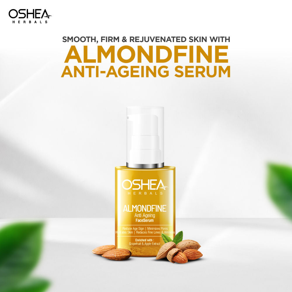 Almondfine Face Serum With Grapefruit & Apple Extracts Reduces Wrinkles & Fine Lines