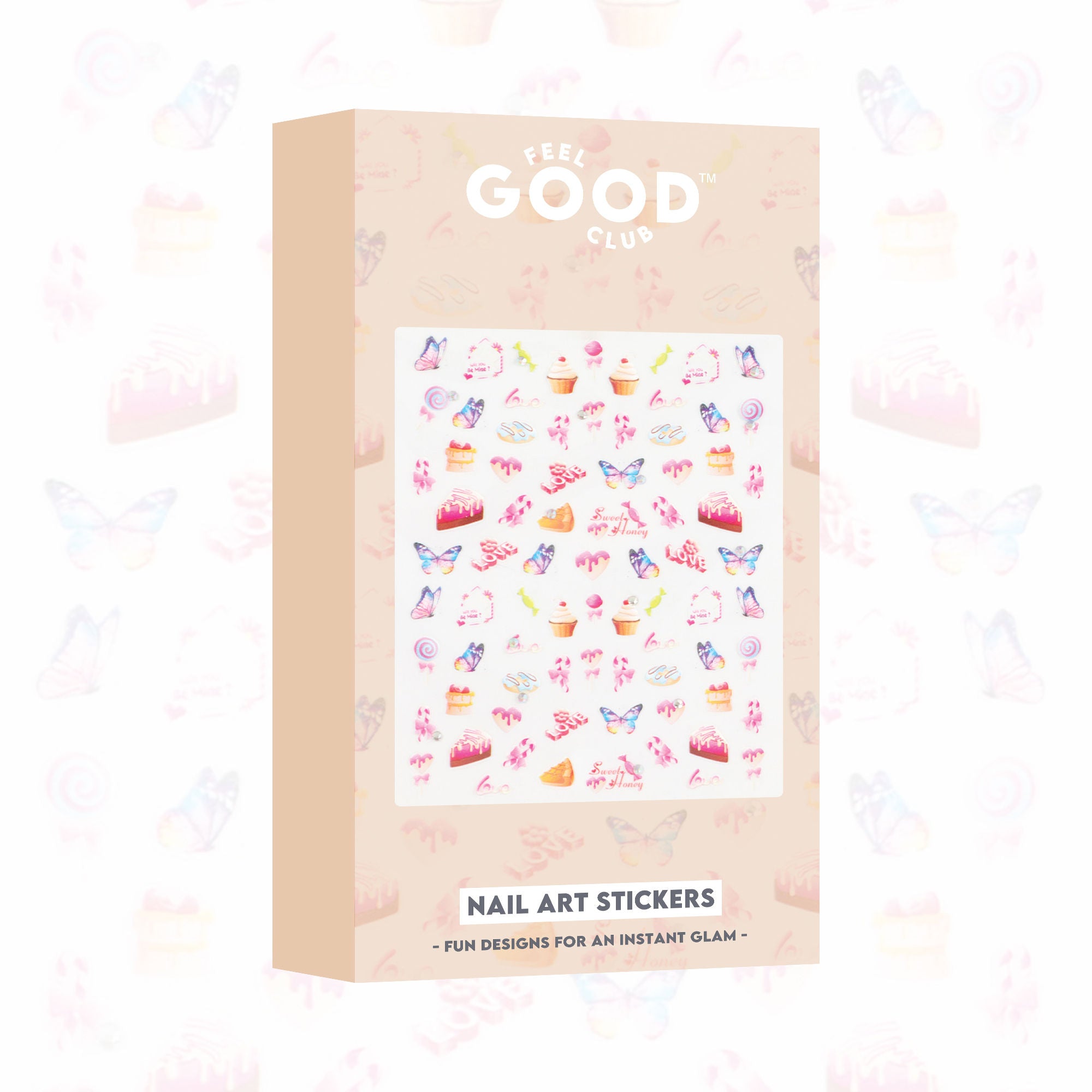 Sugar Rush Stickers For Quick Easy Nail Art - Peel & Apply On Dry Nail Polish Enamel