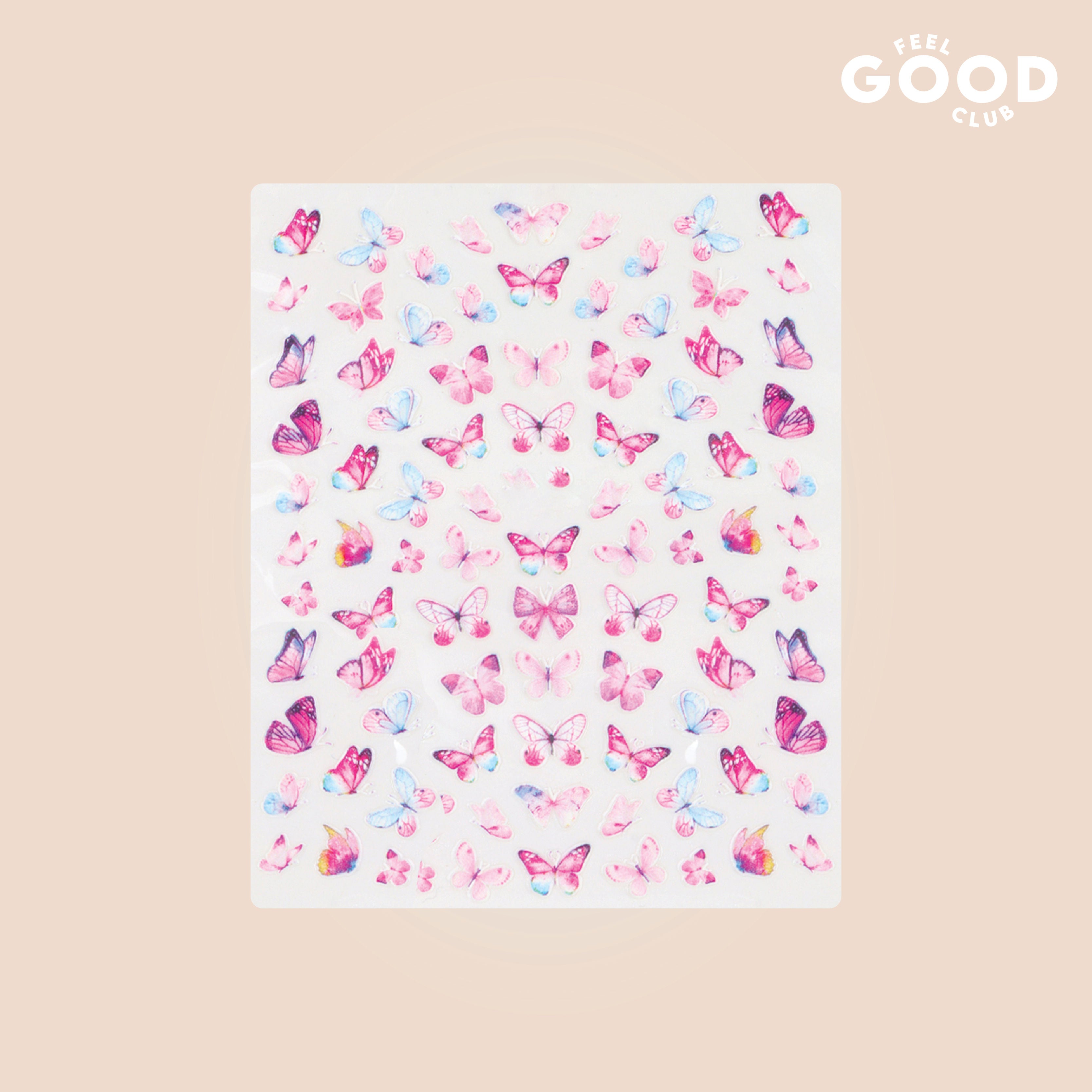 Butterfly Bliss Stickers For Quick Nail Art - Peel & Apply On Dry Nail Polish Enamel