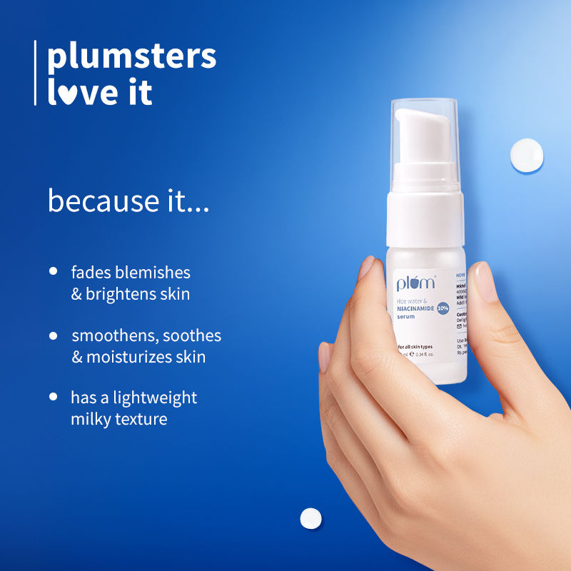 10% Niacinamide Brightening Face Serum with Rice Water & Ferment - Fades Blemishes & Acne Marks