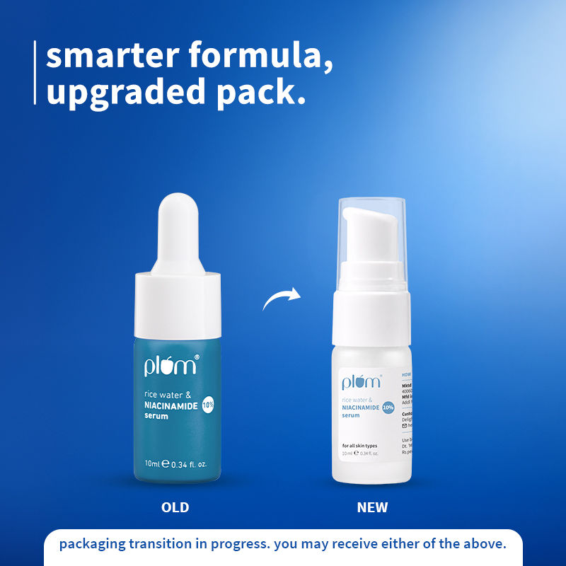 10% Niacinamide Brightening Face Serum with Rice Water & Ferment - Fades Blemishes & Acne Marks