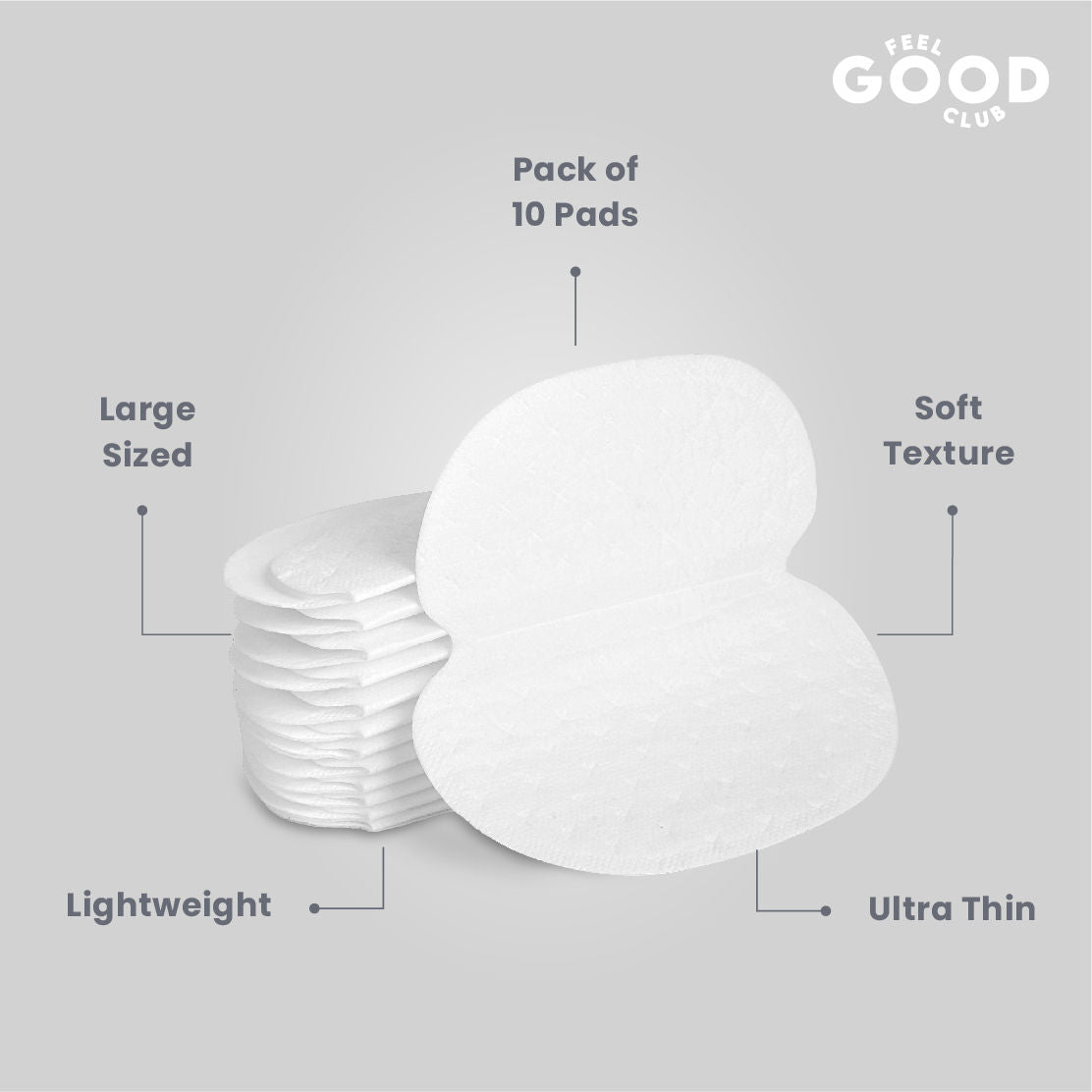 Underarm Sweat Pads - 10 Pcs For Men & Women To Absorb Sweat Prevent Stains & Odour