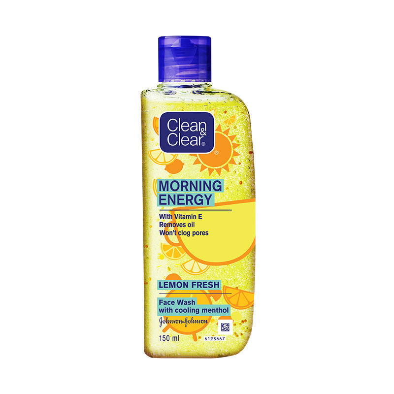 Morning Energy Lemon Fresh Face Wash - Gentle Cleanser with Menthol for Oily Skin