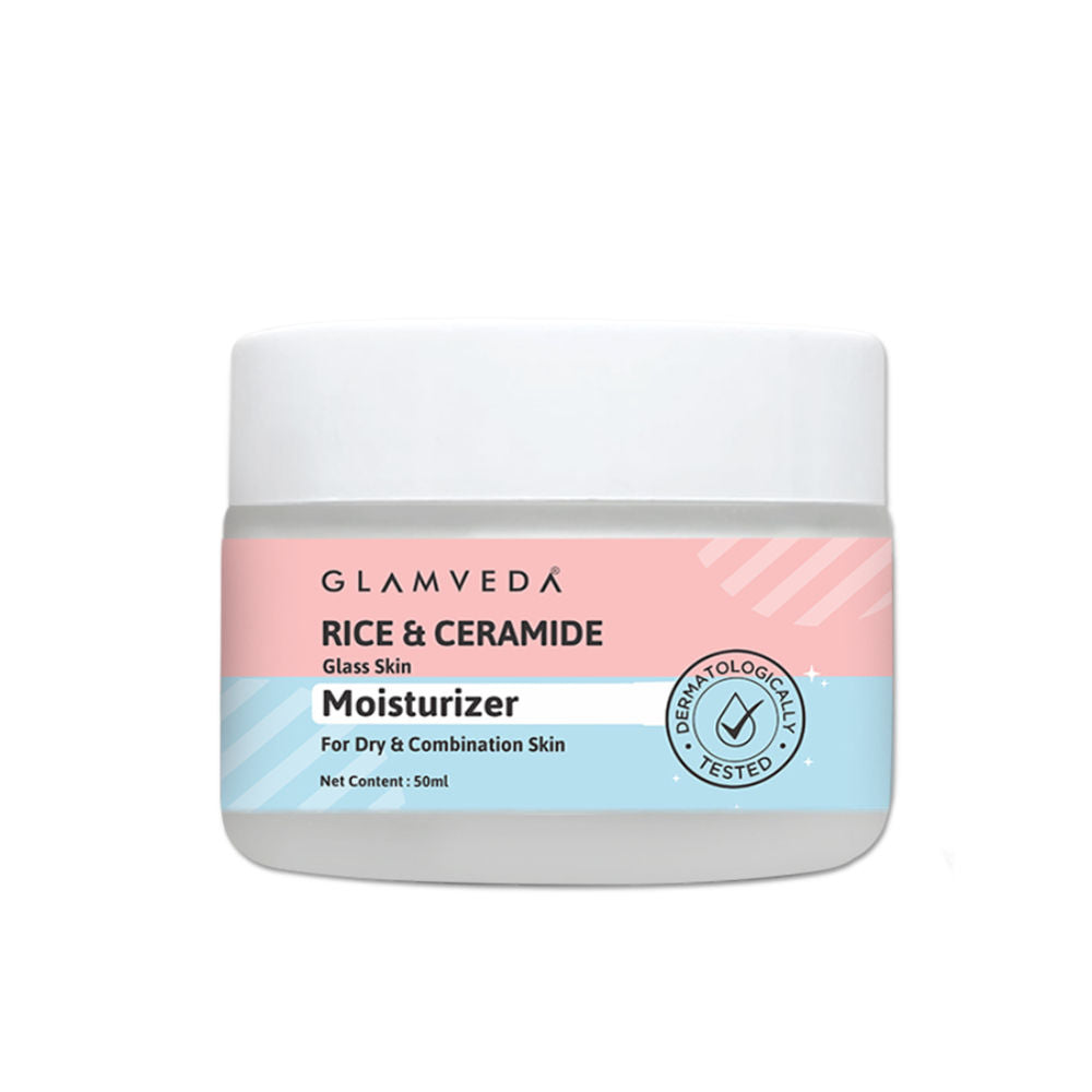 Korean Rice & Ceramide Lightweight Face Moisturizer Cream For Glass Skin