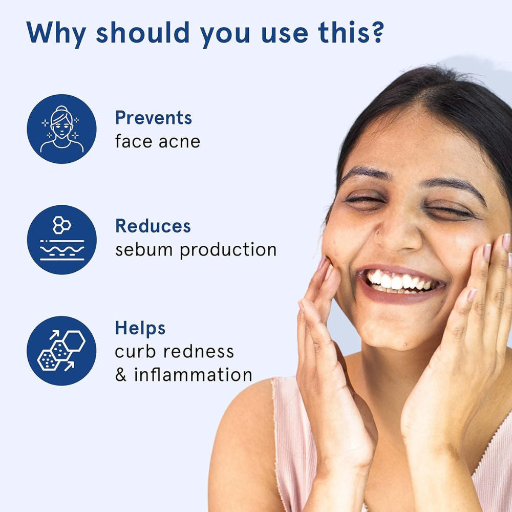 2.5% Benzoyl Peroxide Face Wash - For Preventing Acne & Deep Cleansing Pores