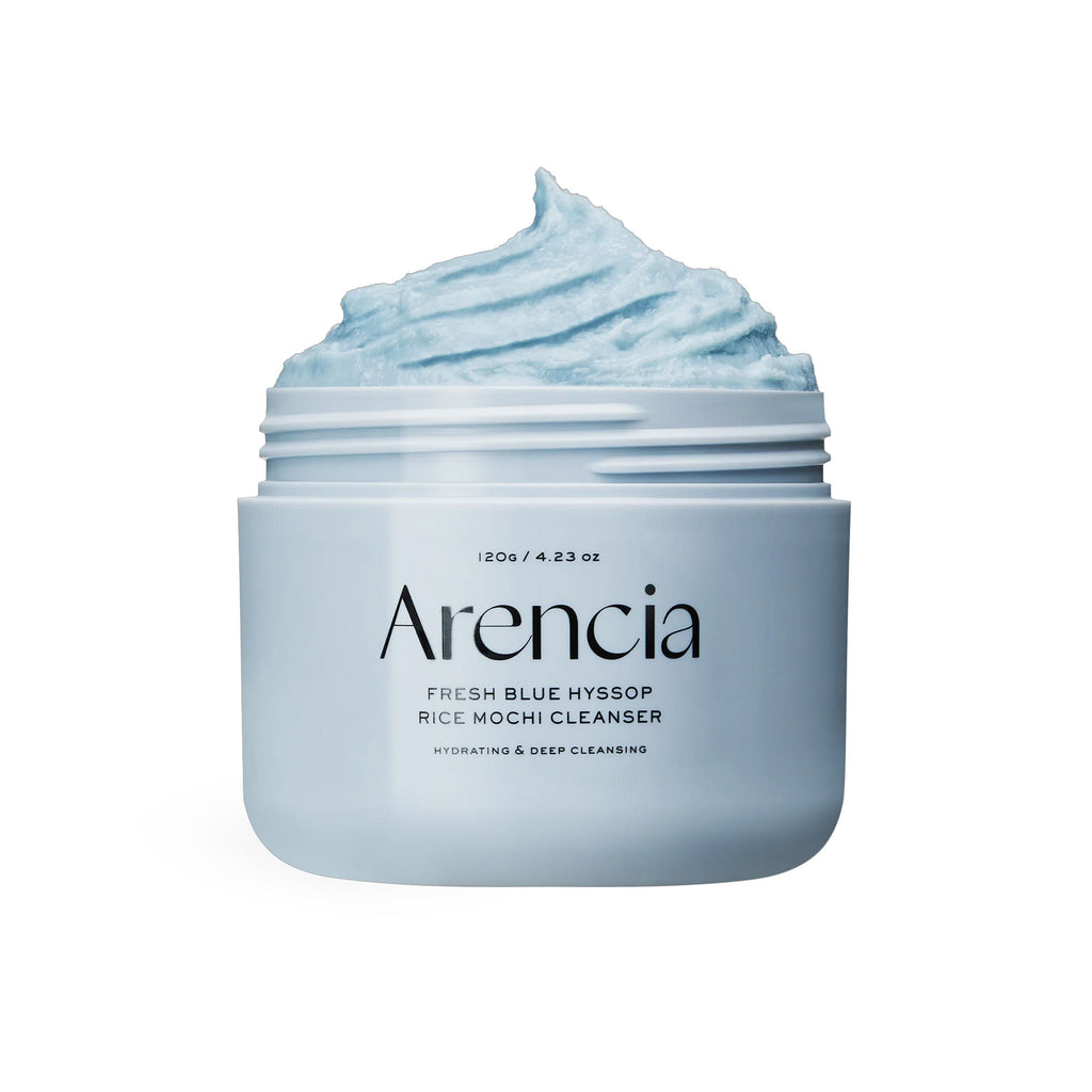 Fresh Blue Hyssop Rice Mochi Cleanser - Gentle Exfoliating Pore Care Korean Double Cleanser