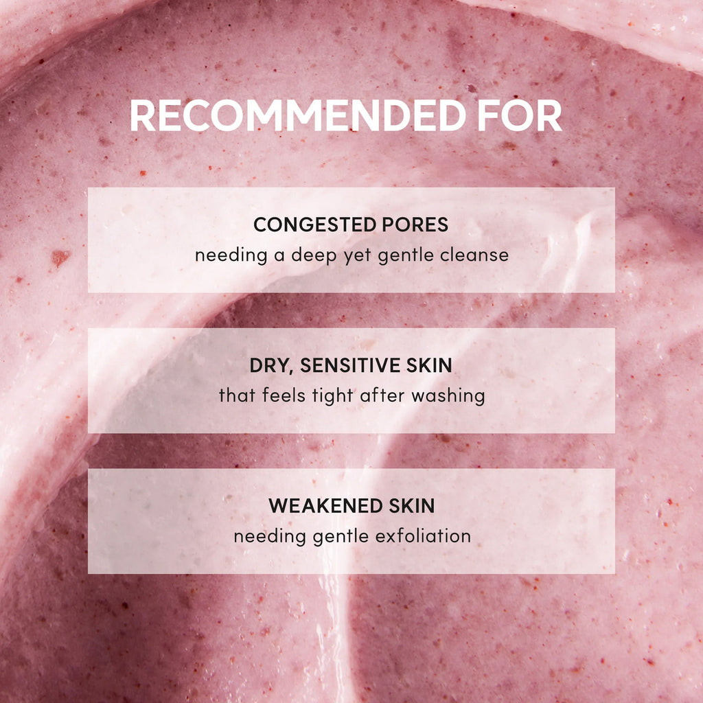 Fresh Rosehip Rice Mochi Cleanser - All-In-One Cleanser, Mask & Makeup Remover for Dull Skin