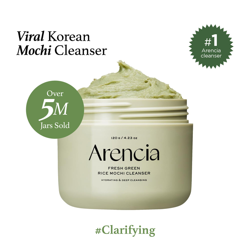 Fresh Green Rice Mochi Cleanser - Korean Cleanser, Mask & Makeup Remover, Reduces Blackheads