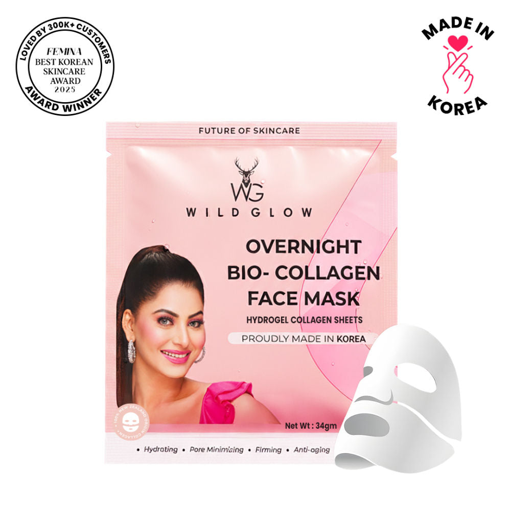 Korean Glass Skin Bio-Collagen Overnight Face Mask - Pack of 1