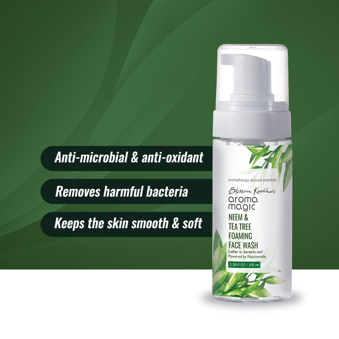 Neem & Tea Tree Foaming Face Wash Powered By Niacinamide