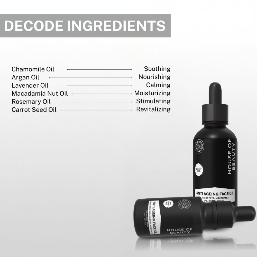 Anti Ageing Oil (Carrot Seed + Macadamia Rosemary)