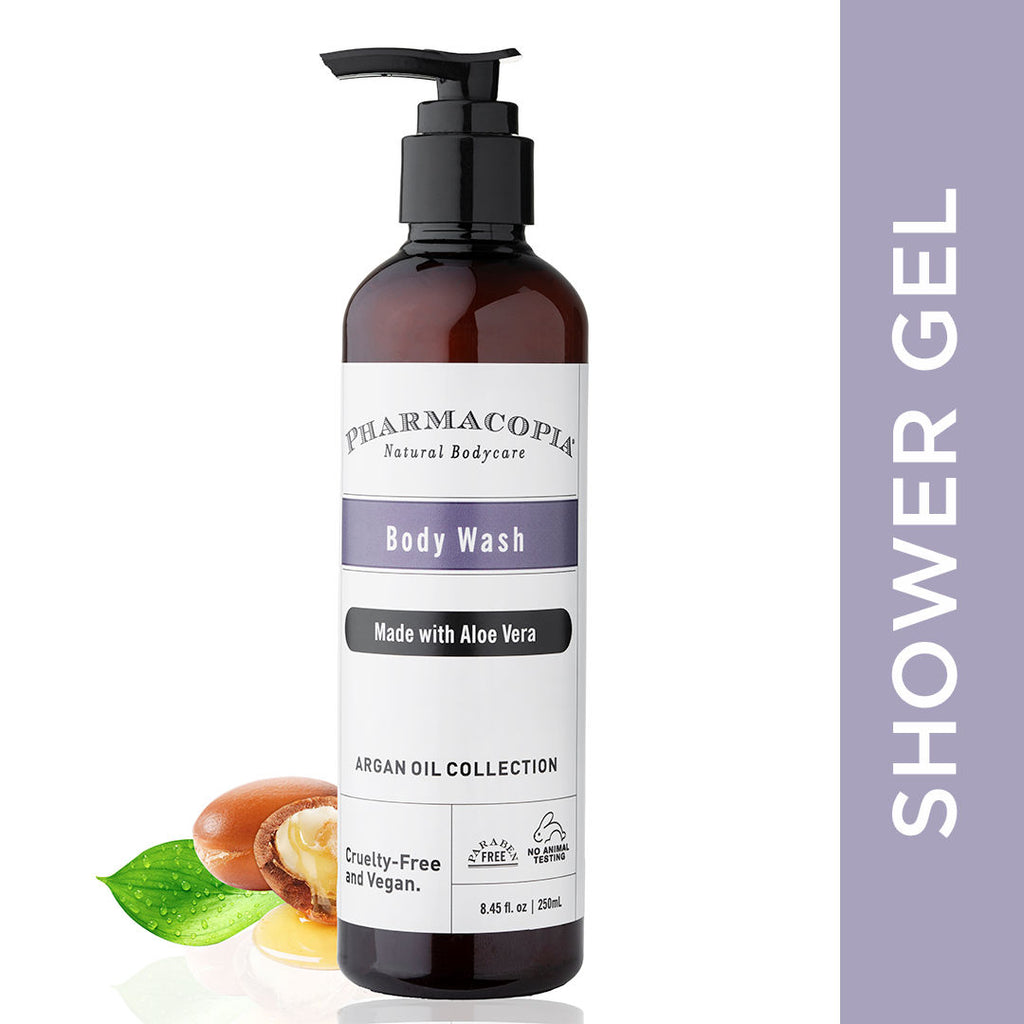 Pharmacopia Argan Oil & Aloe Vera Organic Body Wash, 100% Vegan And Paraben Free