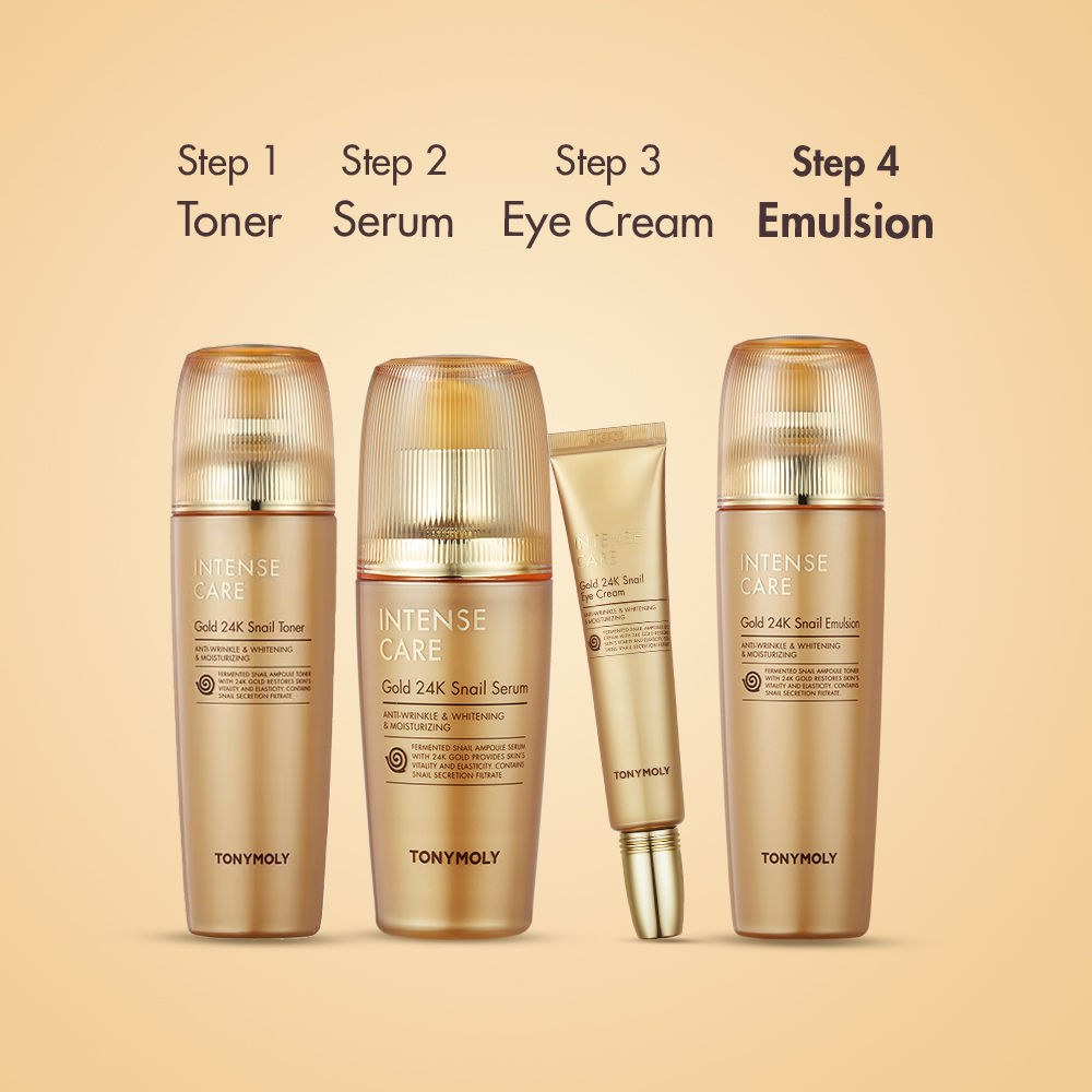 Korean Intense Care Gold 24K Snail Emulsion to Nourish, Firm & Rejuvenate Dull, Tired Skin