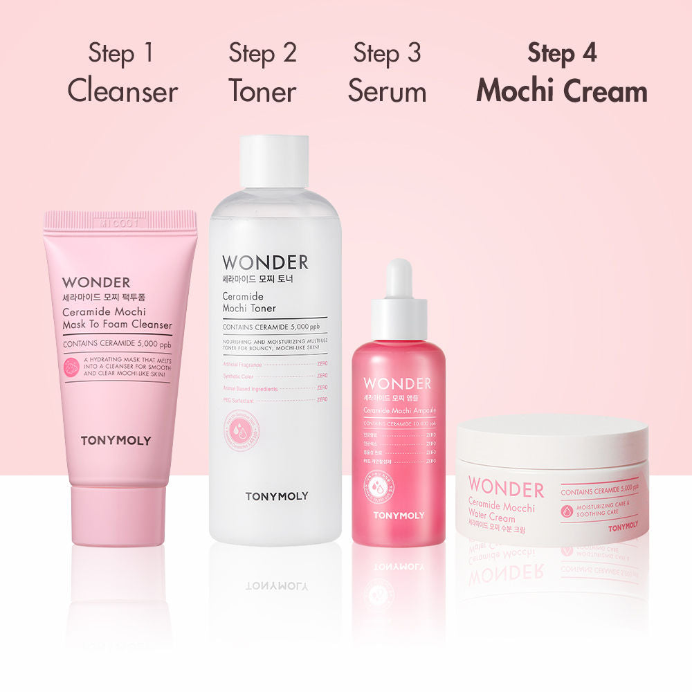 Korean Wonder Ceramide Mochi Water Cream-Gel Moisturiser with Aloe to Hydrate Dry Skin