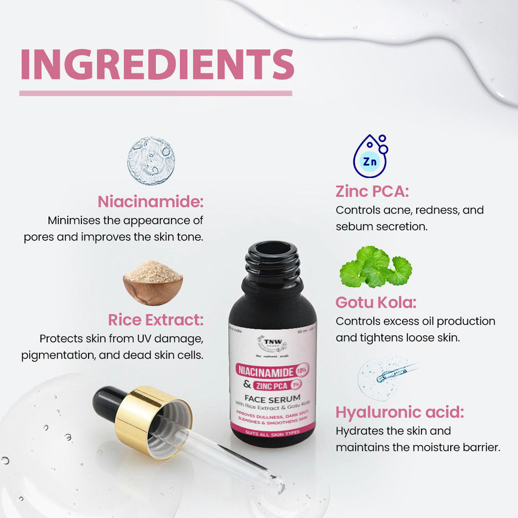 10% Niacinamide + 1% Zinc PCA Face Serum, Minimize pores, Even skin tone