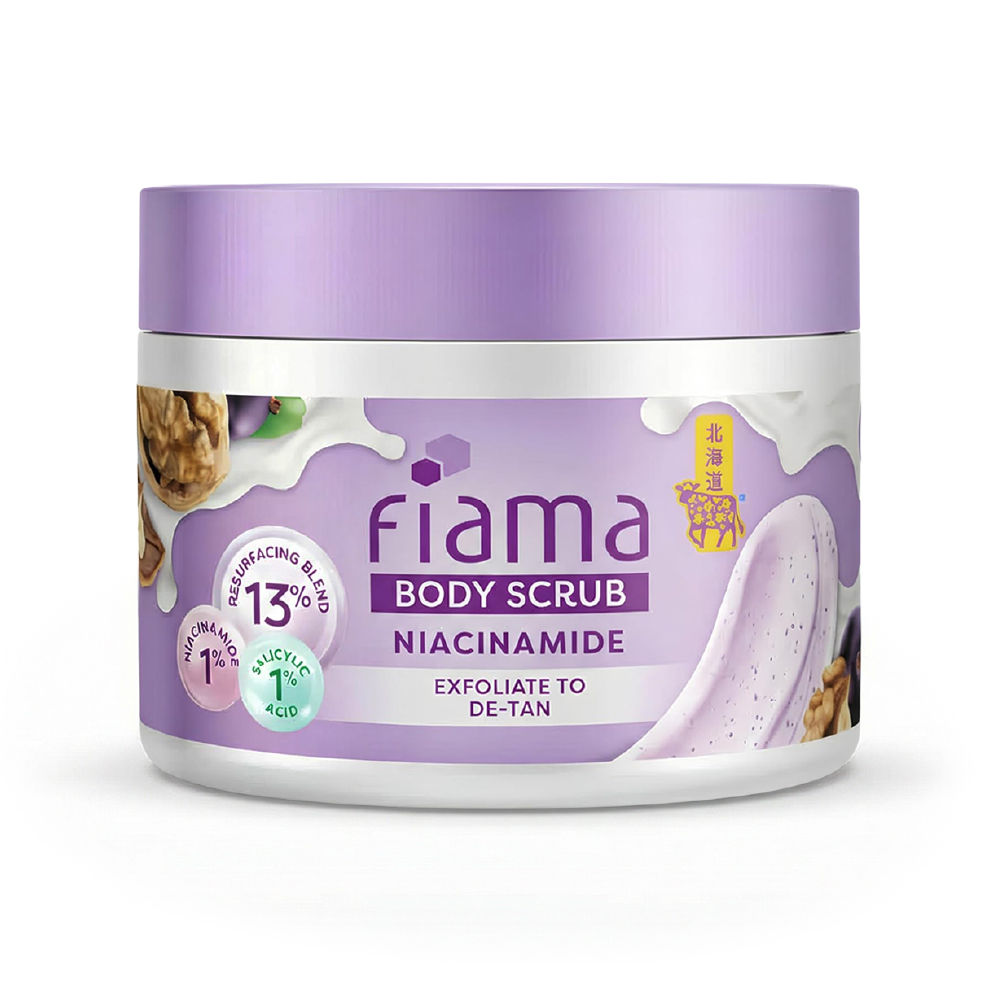 De Tan Body Scrub With 1% Niacinamide