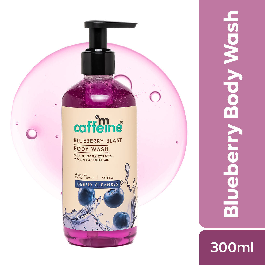 Blueberry Blast Body Wash With Fruity Fresh Blueberry Aroma, Deep Cleansing For Soft Skin