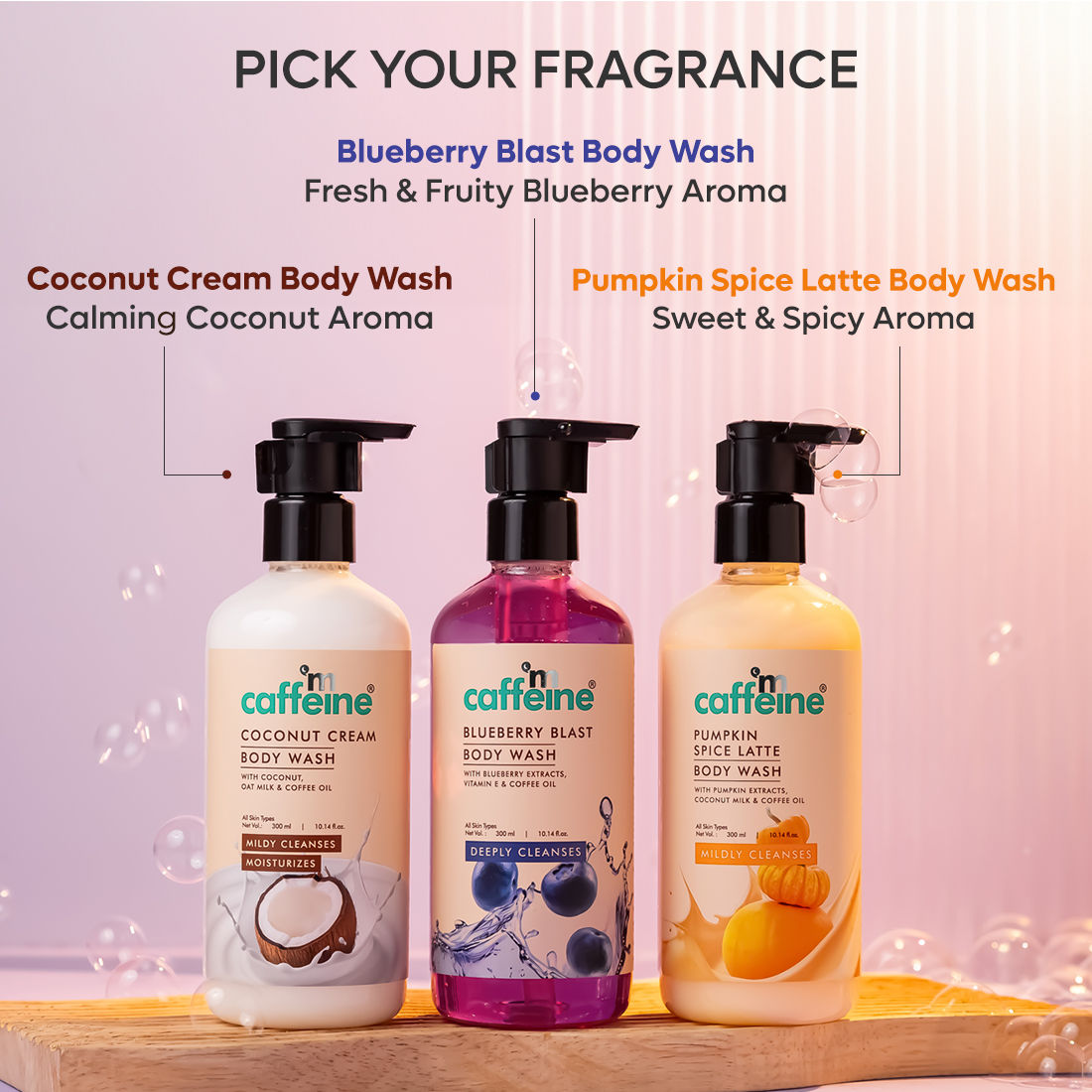 Blueberry Blast Body Wash With Fruity Fresh Blueberry Aroma, Deep Cleansing For Soft Skin