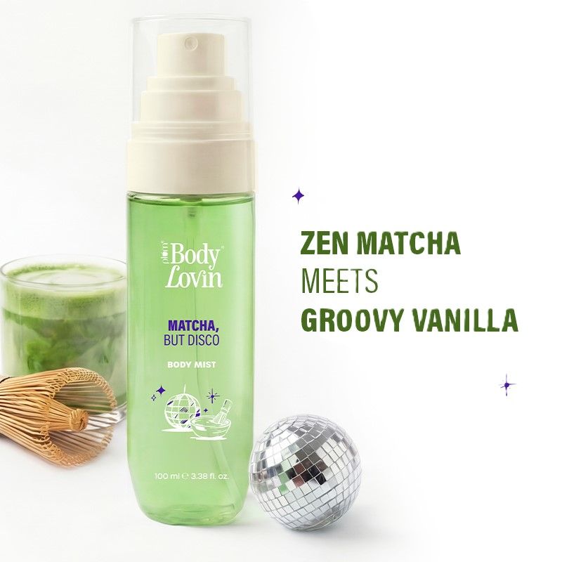 BodyLovin’ Matcha, But Disco Body Mist, Long-Lasting, Lactonic Matcha Fragrance