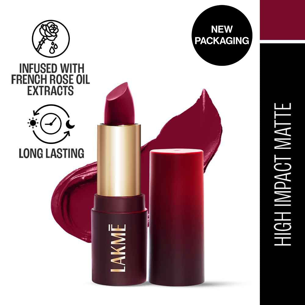 Forever Matte Lipstick, Made With French Rose Oil Extracts - Red Crimson