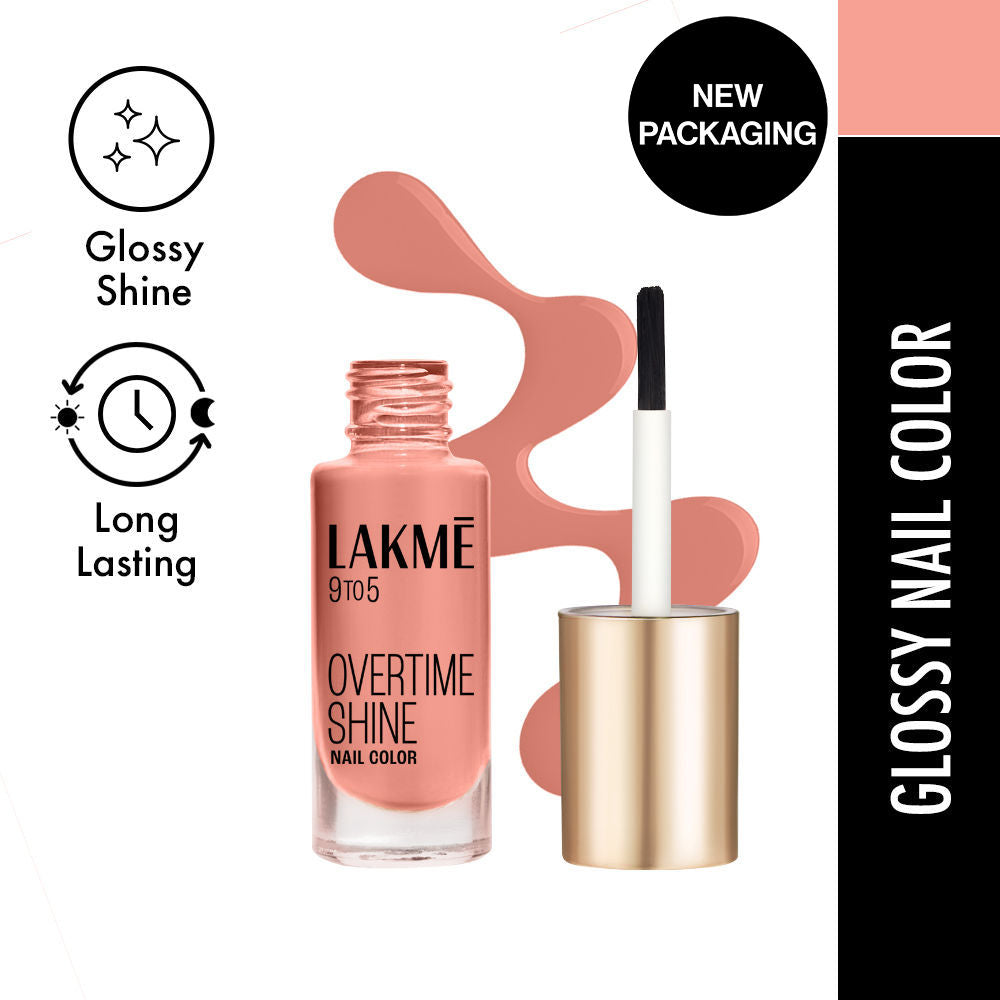 9 To 5 Primer + Gloss Nail Color - Candy Peach